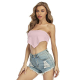 Pink All-Over Print Women's Triangle Tube Top