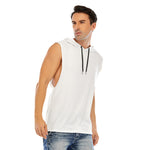 White All-Over Print Men’s Hooded Tank Top