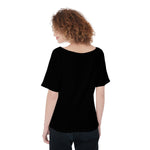 Black All-Over Print Women's T-Shirts