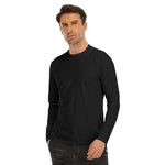 Black All-Over Print Men's Long Sleeve Tight surf clothing