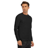 Black All-Over Print Men's Long Sleeve Tight surf clothing