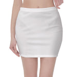 White All-Over Print Hip Skirt