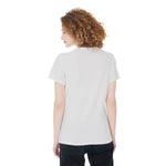 White All-Over Print Round Neck T-Shirt