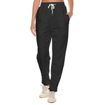 Black All-Over Print Women's Casual Pants