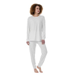 White All-Over Print Women's Pajamas