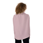 Pink All-Over Print Women's Satin Shirt