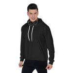 Black All-Over Print Men's Pullover Hoodie