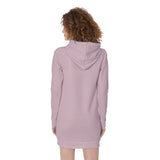 Pink All-Over Print Women's Long Hoodie