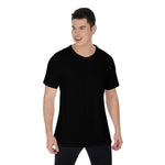 Black All-Over Print Men's O-Neck T-Shirt