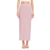 Pink All-Over Print Women's Side Slit Skirt