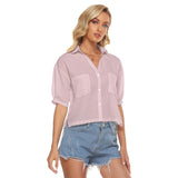 Pink All-Over Print Women's V-neck Shirts