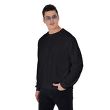 Black All-Over Print Men's Thicken Sweater