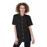 Black All-over Print Women's Shirt