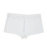 White All-Over Print Men's Short Boxer Briefs