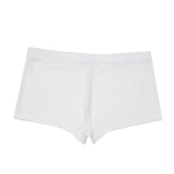 White All-Over Print Men's Short Boxer Briefs