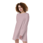 Pink All-Over Print Women's Raglan Sleeve Dress