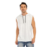 White All-Over Print Men’s Hooded Tank Top