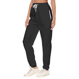 Black All-Over Print Women's Casual Pants