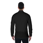 Black All-Over Print Men's Long Sleeve Shirt