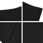 Black All-Over Print Men's Short Boxer Briefs