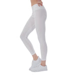 White All-Over Print Women's Yoga Leggings