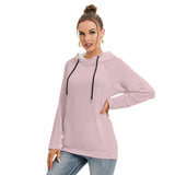 Pink All-Over Print Women's Hoodie With Double Hood