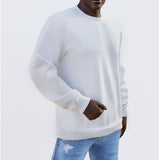 White All-Over Print Men's Sweater