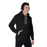 Black All-Over Print Men's Pullover Hoodie