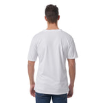 White All-Over Print Men's V-Neck T-Shirt