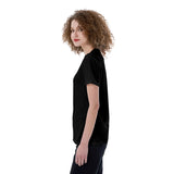 Black All-Over Print V-neck Women's T-shirt