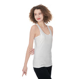 White All-Over Print Women's Racerback Tank Top