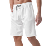 White All-Over Print Men's Short Pants