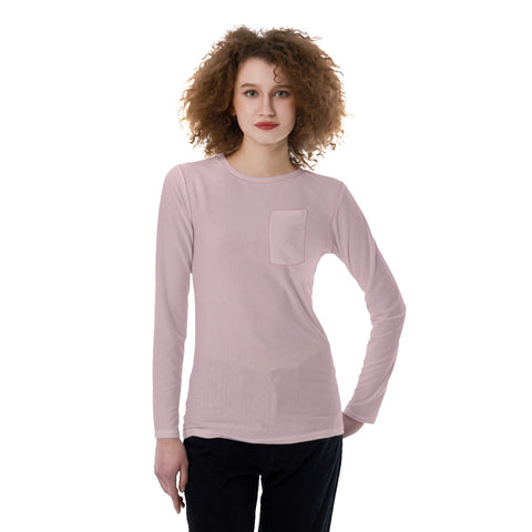 Pink All-Over Print Women's Long Sleeve T-shirt