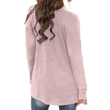 Pink All-Over Print Women's Cardigan With Long Sleeve