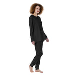 Black  All-Over Print Women's Pajamas