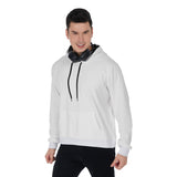 White All-Over Print Men's Pullover Hoodie