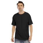 Black All-Over Print Men's O-neck Short Sleeve T-shirt