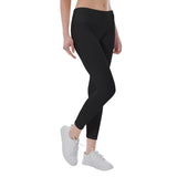 Black All-Over Print Women's Yoga Leggings