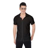 Black All-Over Print Men's Shirt