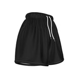 Black All-Over Print Women's Sports Shorts