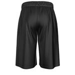 Black All-Over Print Men's Over-The-Knee Shorts