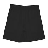 Black All-Over Print Men's Beach Shorts With Elastic Waist