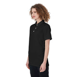 Black All-Over Print Women's Polo Shirt