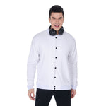 White All-Over Print Men's Baseball Jacket