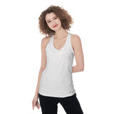 White All-Over Print Women's Racerback Tank Top