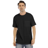 Black All-Over Print Men's Short Sleeve T-shirt With Chest Pocket