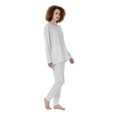 White All-Over Print Women's Pajamas