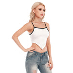 White All-Over Print Women's Cami Tube Top