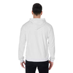 White All-Over Print Men's Pullover Hoodie