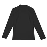 Black All-Over Print Men's Long Sleeve Tight surf clothing